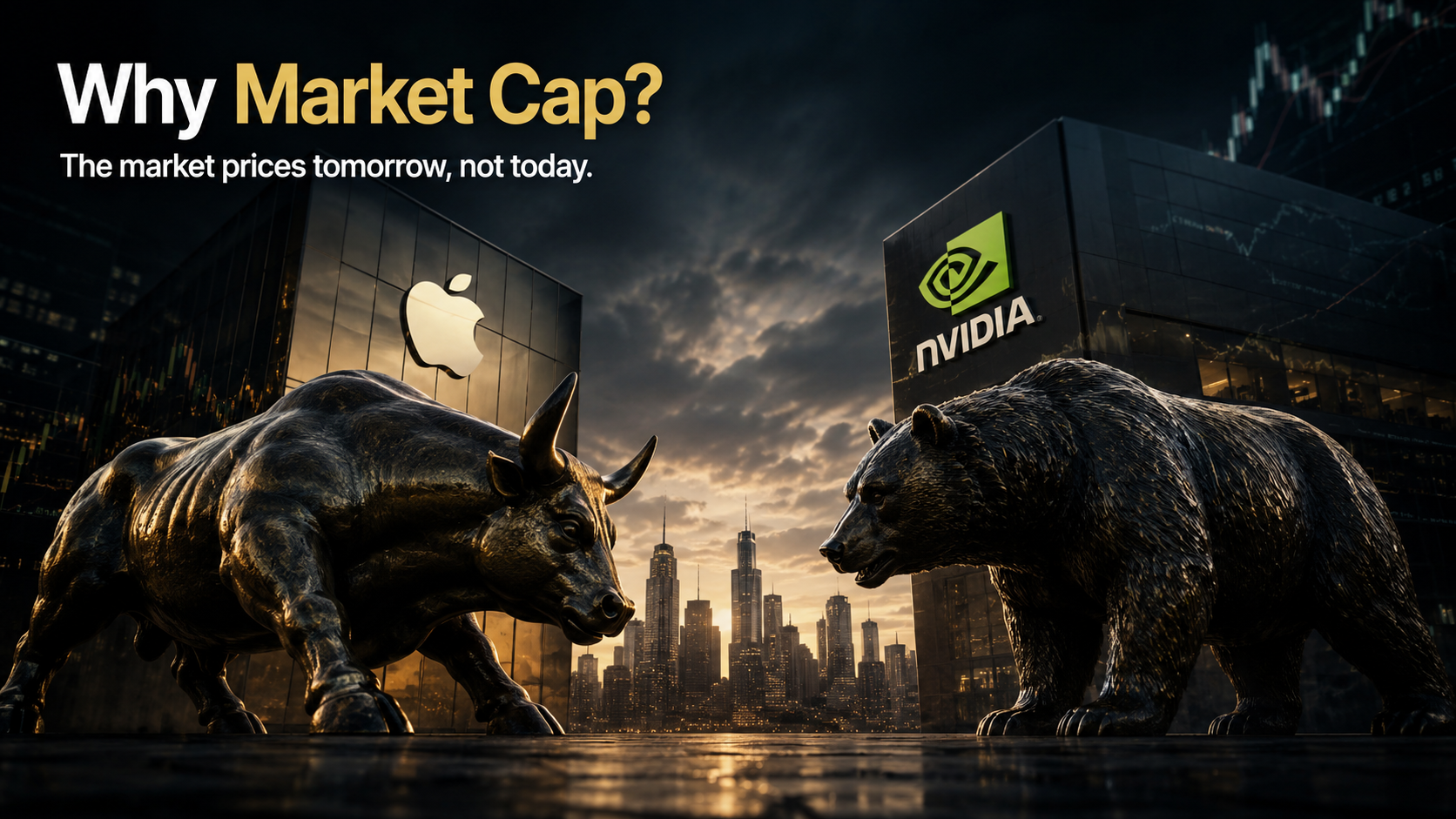 **Apple and Nvidia illustrating how future growth expectations drive market capitalization.**