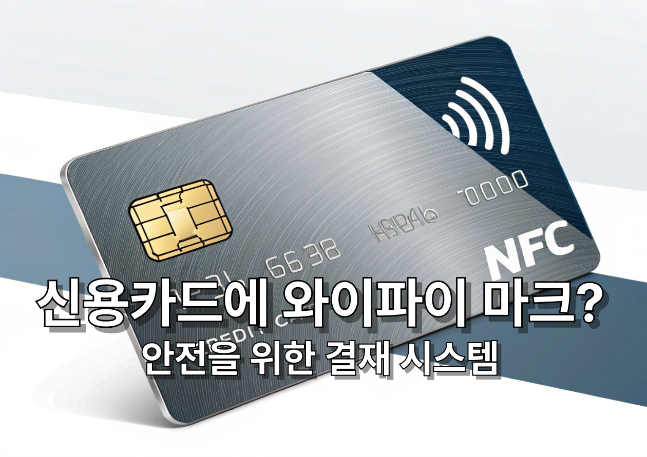 신용카드에 와이파이 마크 이미지