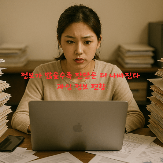 과잉정보, 정보과부하, informationoverload, 판단편향, 인지부하, 오버초이스, 의사결정전략, 뉴스피로, 확증편향, 인지과학