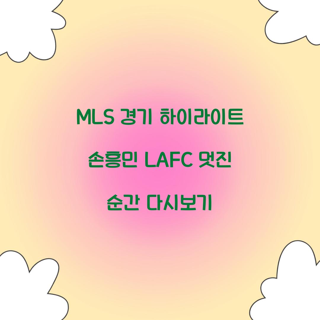 MLS 경기 하이라이트