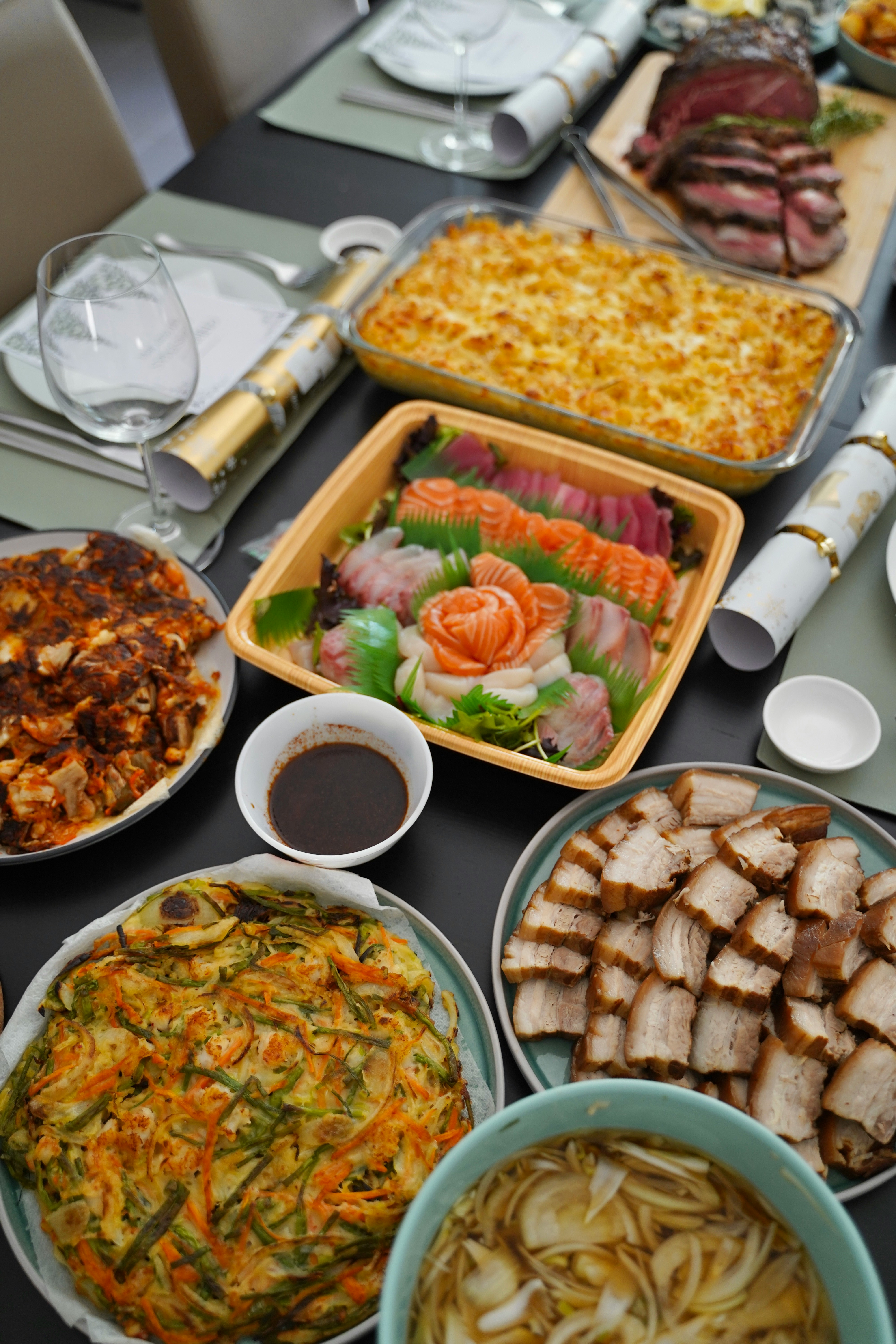 와인과 어울리는 한정식 사진