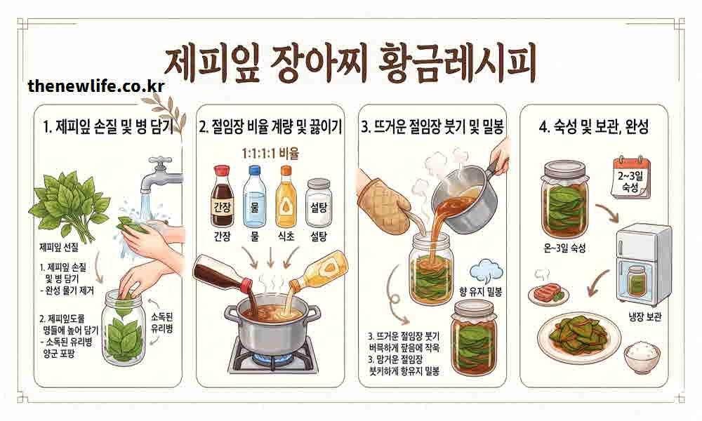 제피잎 장아찌 만드는 법