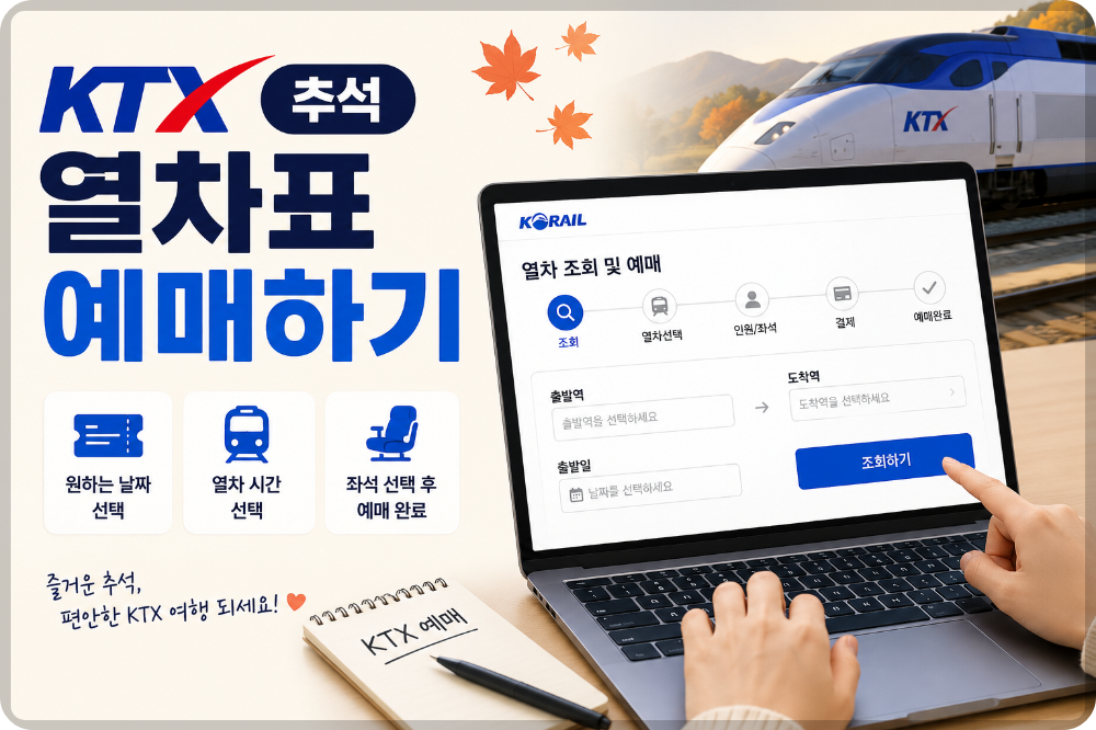 KTX 추석 열차표 예매 이미지