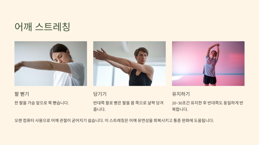 어깨 스트레칭으로 구부정한 자세 개선