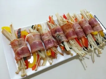 아이 버섯 먹이기 맛있게 레시피 팽이버섯 베이컨말이_9