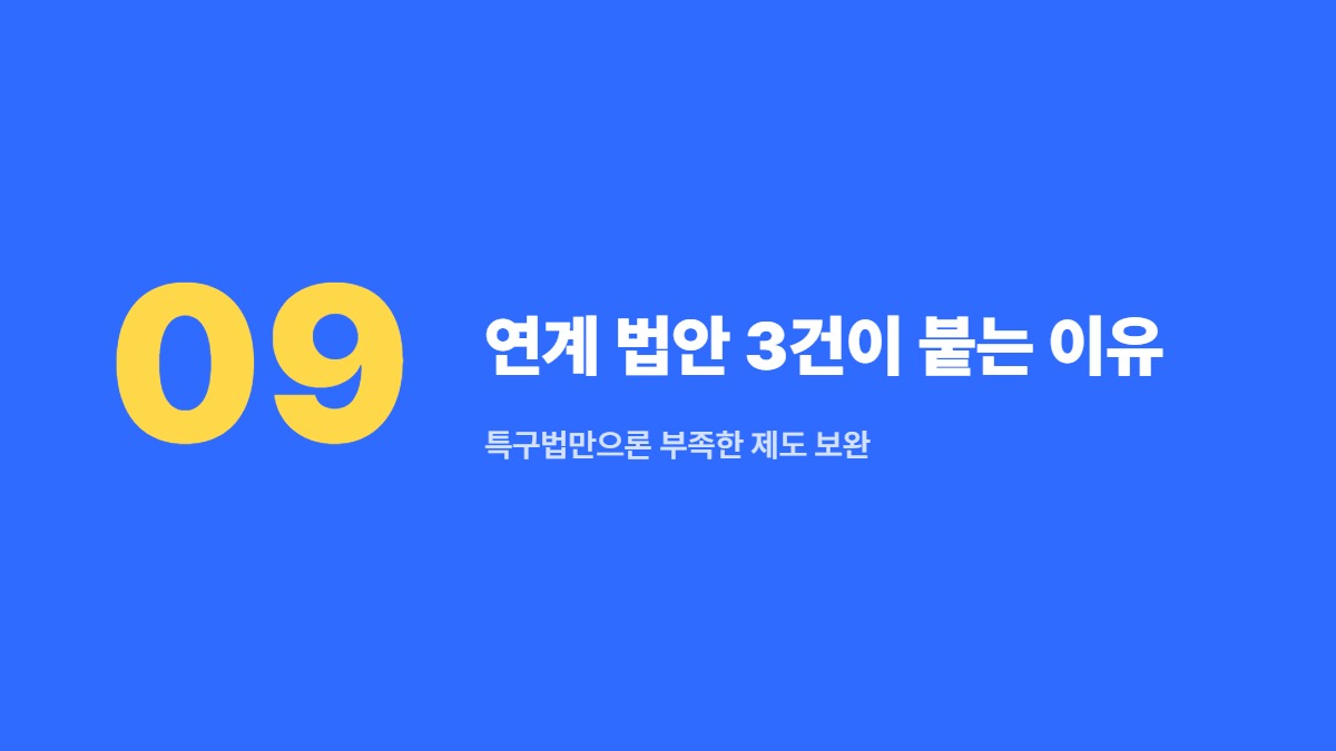 연계 법안 3건이 붙는 이유 &mdash; 특구법만으론 부족한 제도 보완