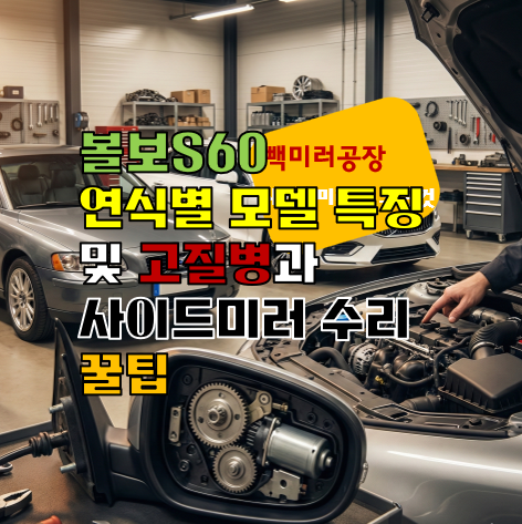 볼보S60 연식별 모델 특징 및 고질병과 사이드미러 수리 꿀팁