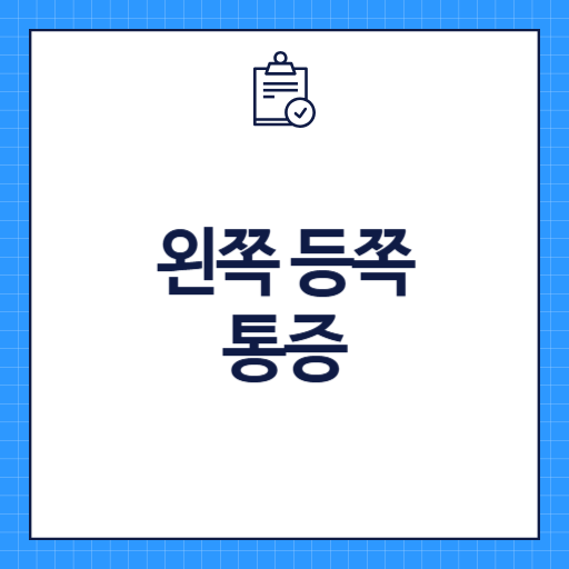 왼쪽 등쪽 통증