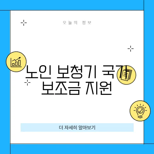 노인 보청기 국가 보조금 지원