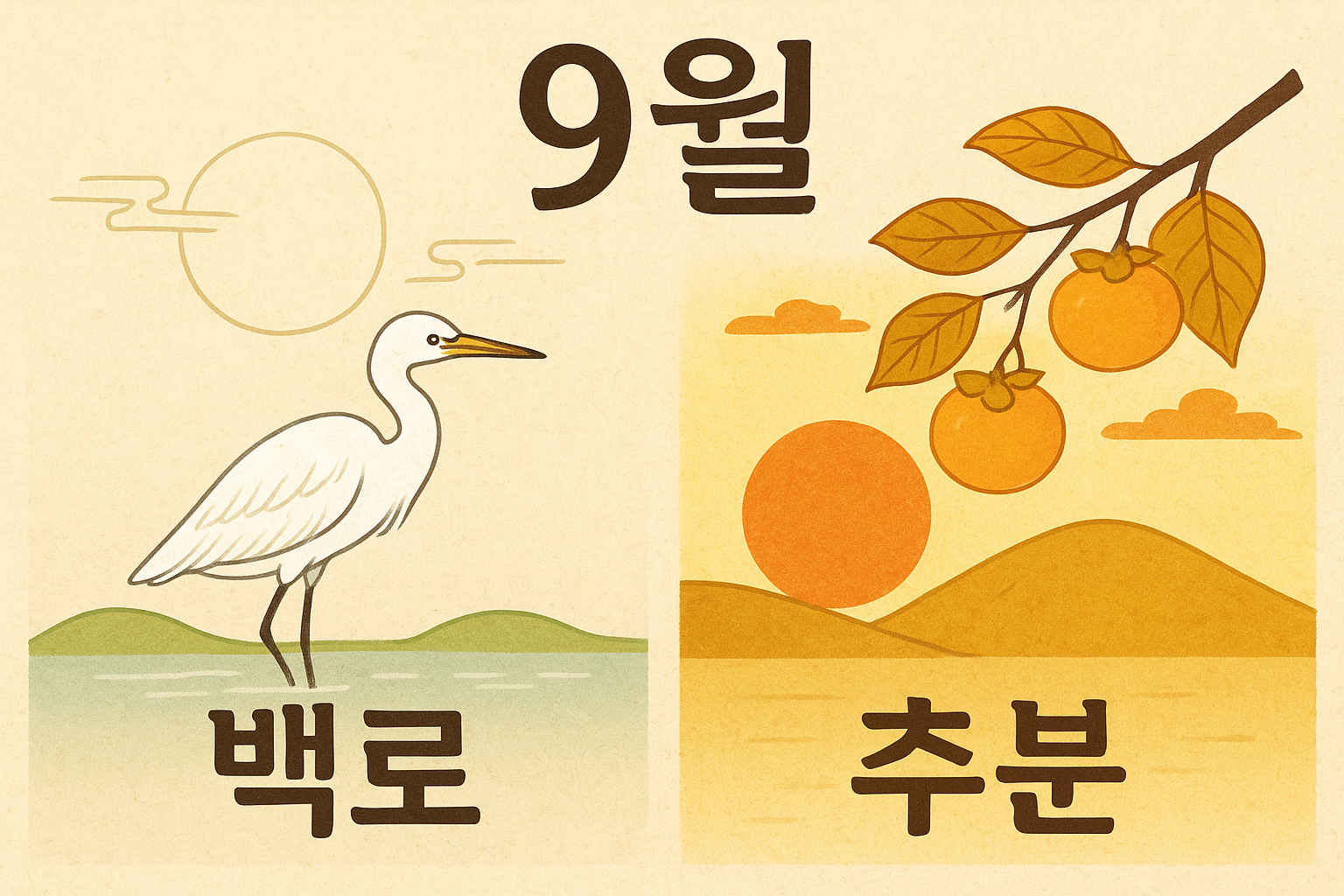 백로와 추분 9월의 절기