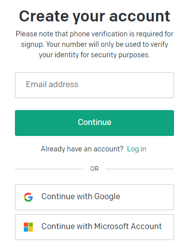 ChatGPT 회원가입
