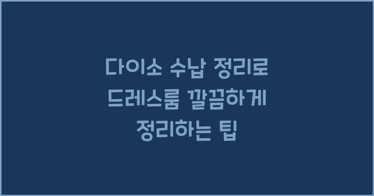 다이소 수납 정리