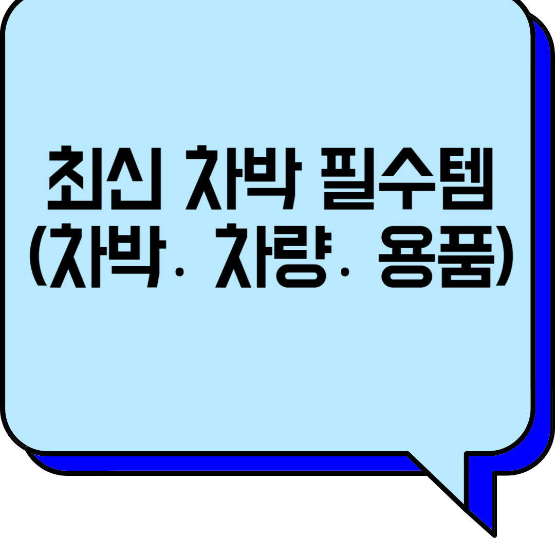 최신 차박 필수템 (차박, 차량, 용품)