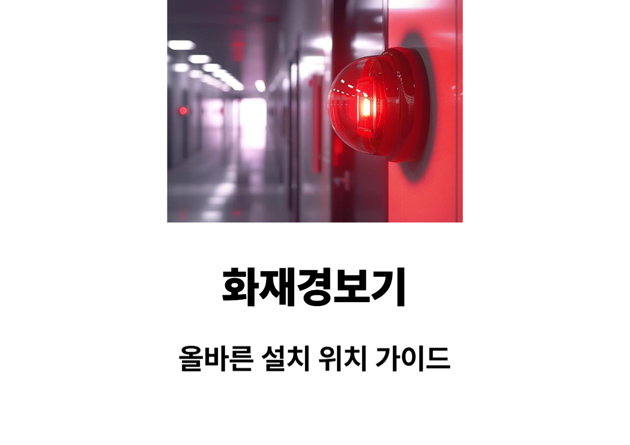 화재경보기 올바른 설치 위치 가이드