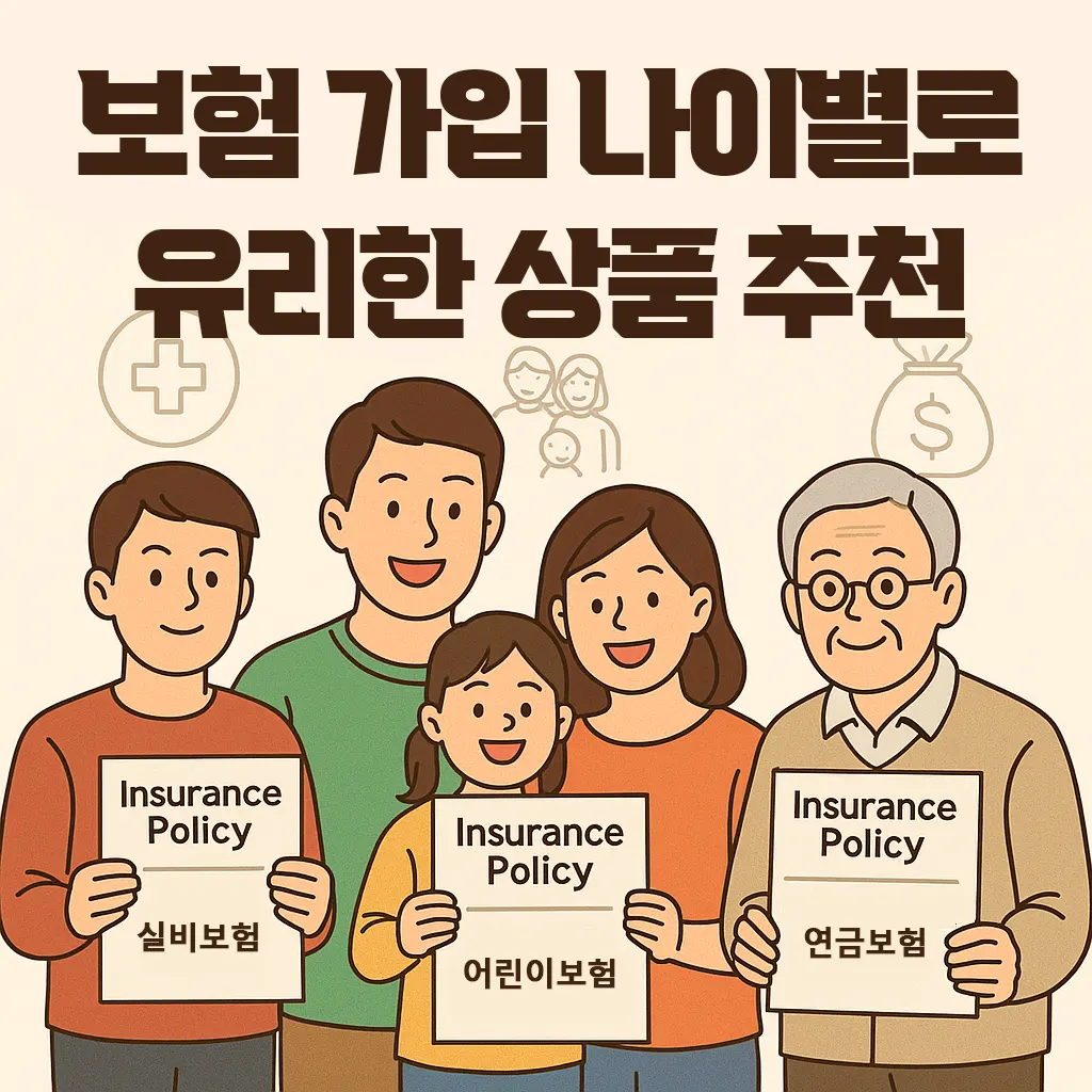 보험 가입 나이별로 유리한 상품 20대 30대 40대 50대 추천 사이트