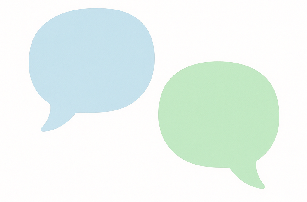 대화하는 말풍선 일러스트