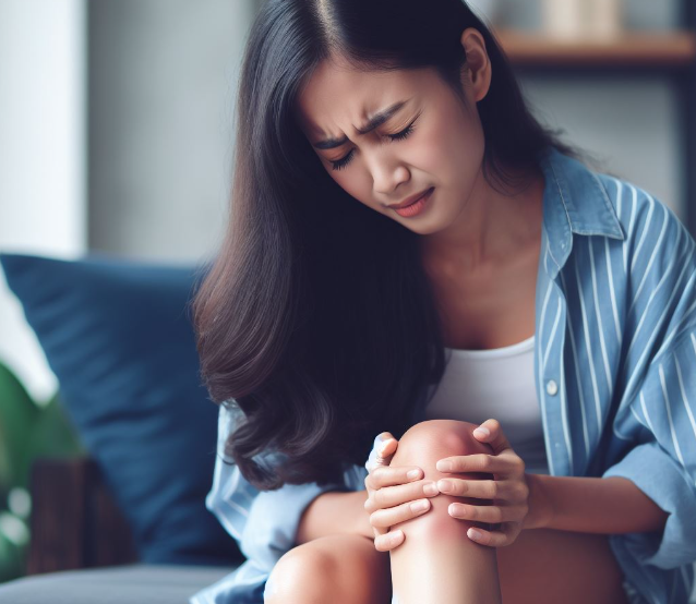 무릎관절염_관절염으로 아파하는 이미지