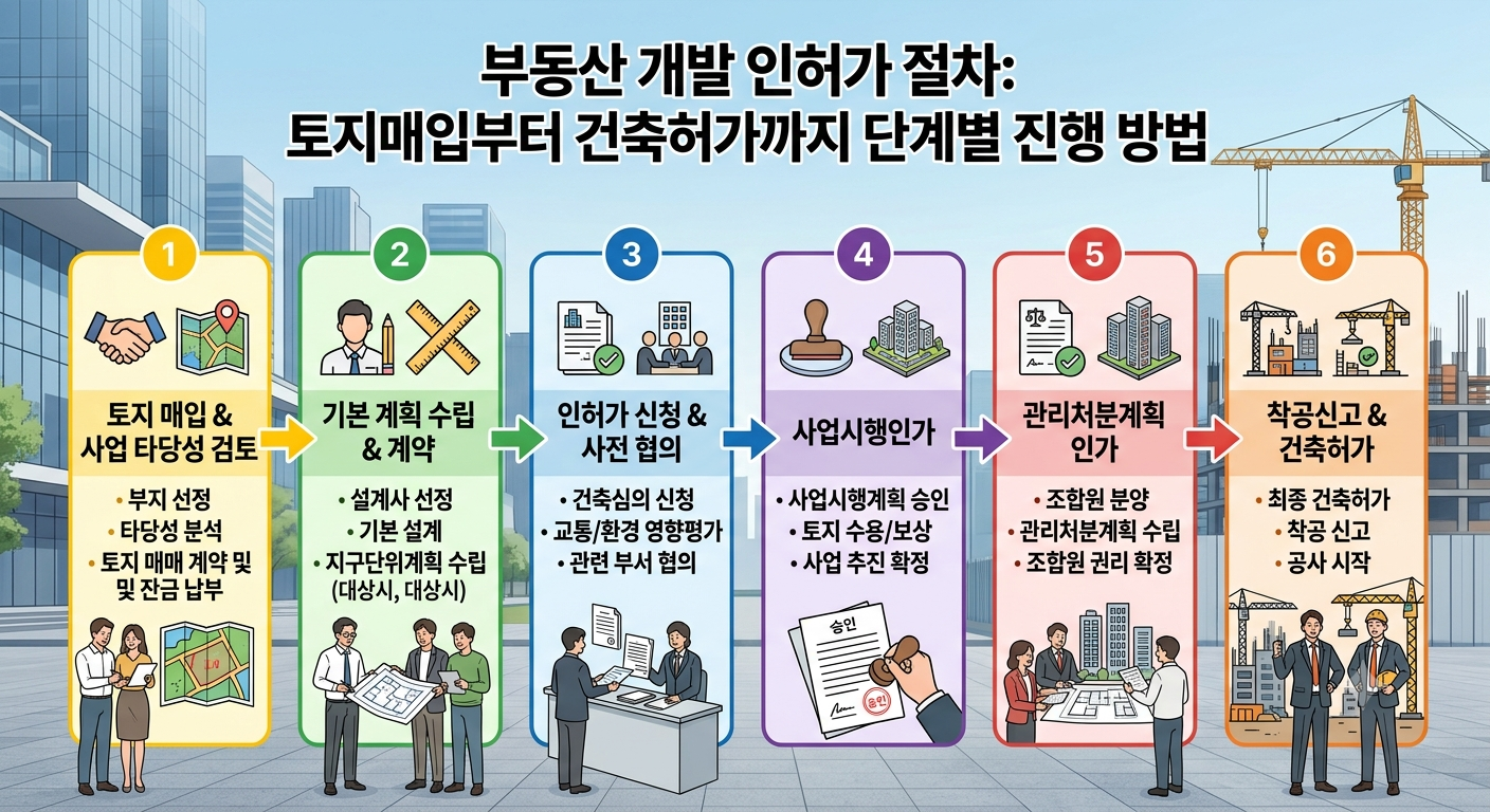 부동산 개발 인허가 절차, 토지매입부터 건축허가까지 단계별 진행 방법