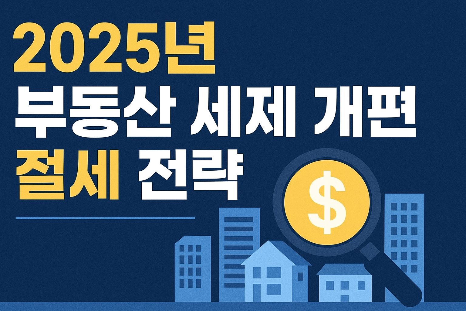 2025년 부동산 세제 개편과 절세 전략
