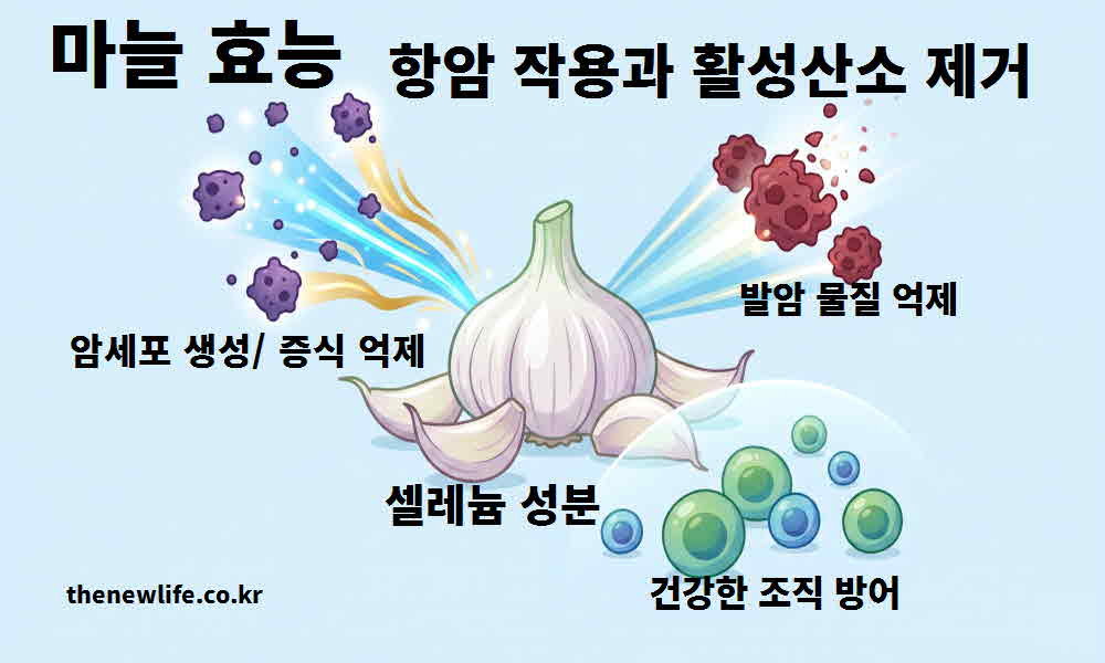 마늘 효능 항암 작용 활성산소 제거