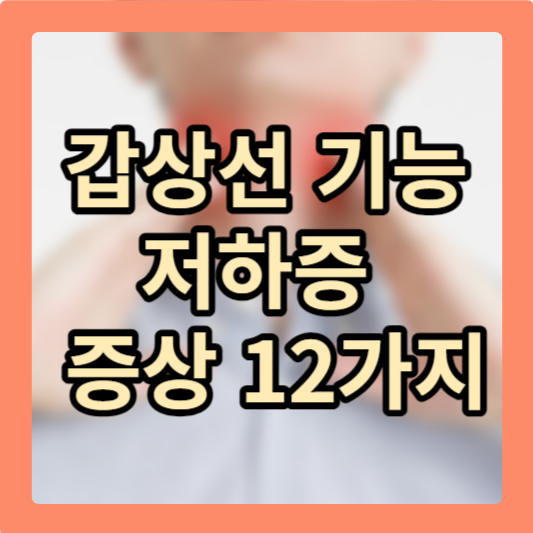 갑상선 기능 저하증 12가지 증상