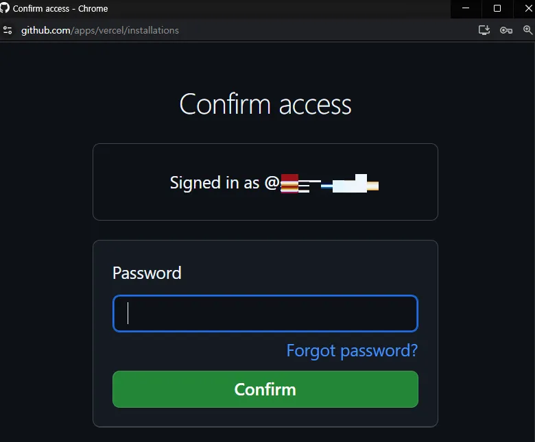 Vercel Import Git Repository GitHub Account