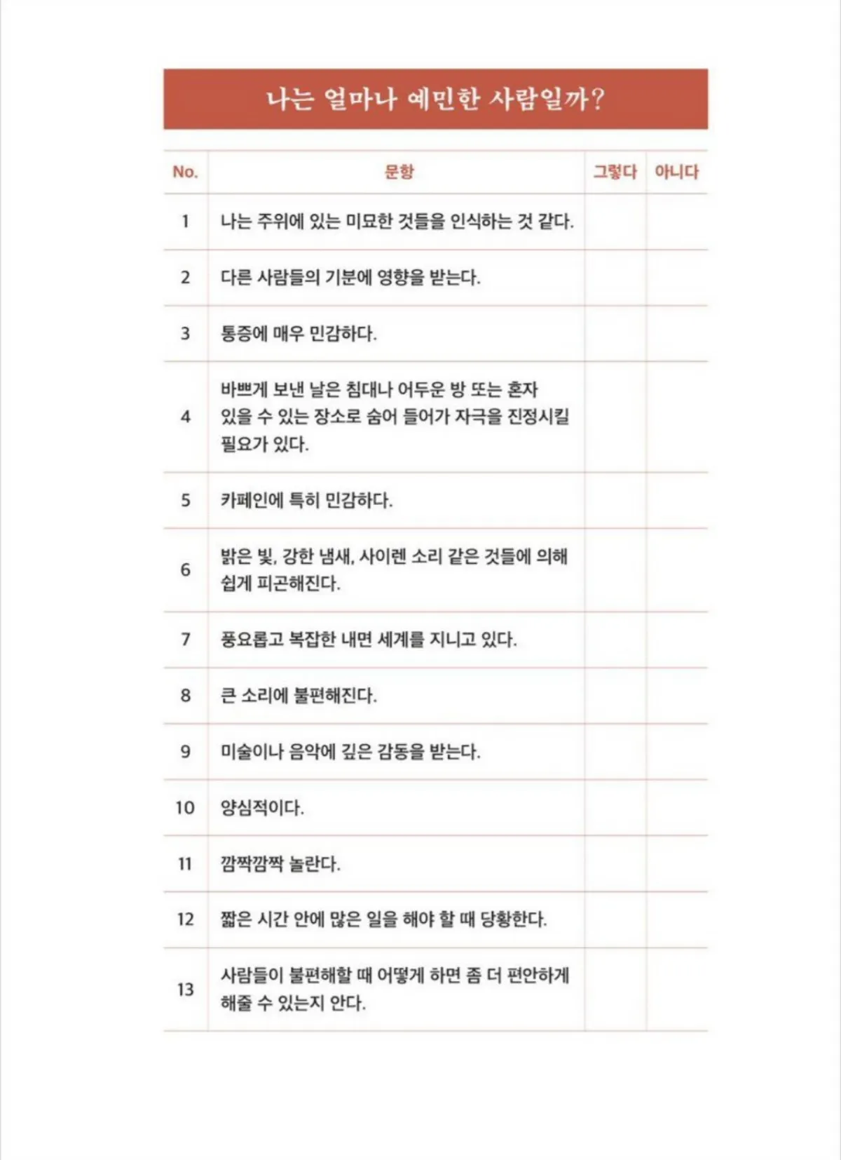 HSP-테스트지