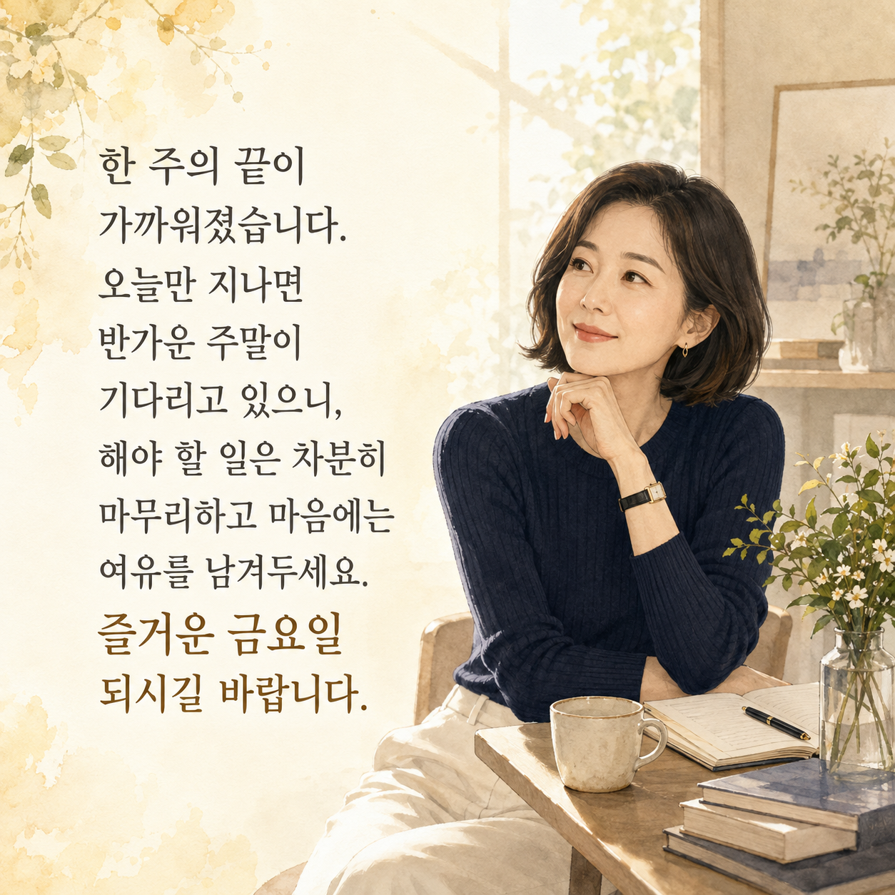금요일 아침 인사말 이미지 문구 모음 기본 좋은 글귀