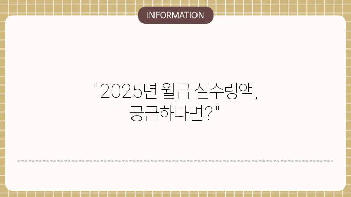 2025년 연봉 1억 실수령액 변화