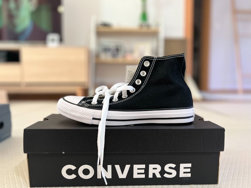 여성 컨버스 하이 스니커즈 블랙