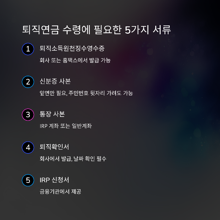 퇴직연금 수령방법