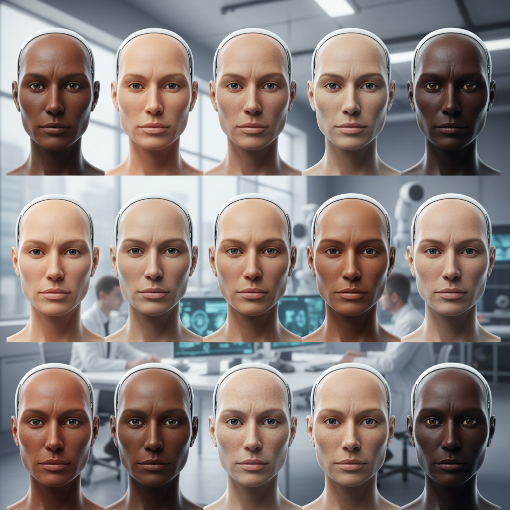 휴머노이드 얼굴 색채(스킨톤) 재현 과학