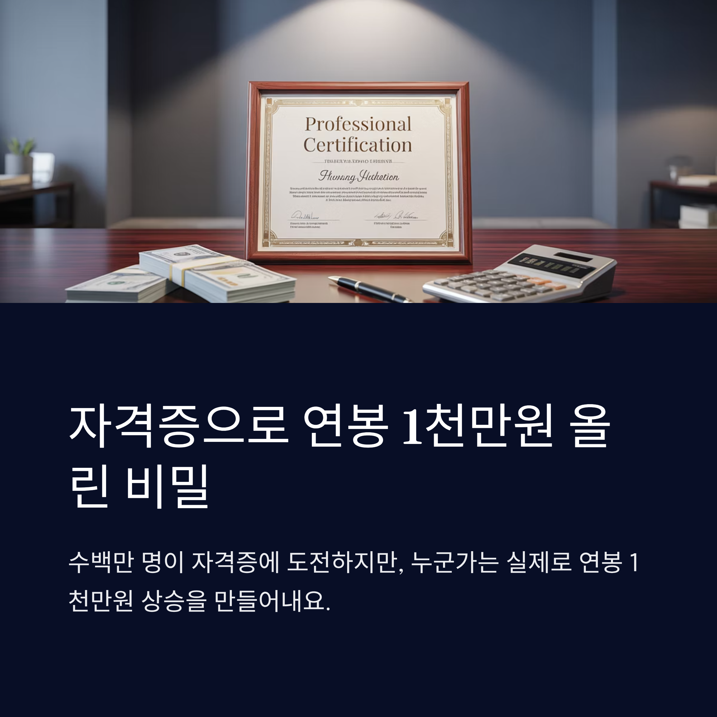 자격증으로 연봉 1천만원 올린 사람들의 비밀