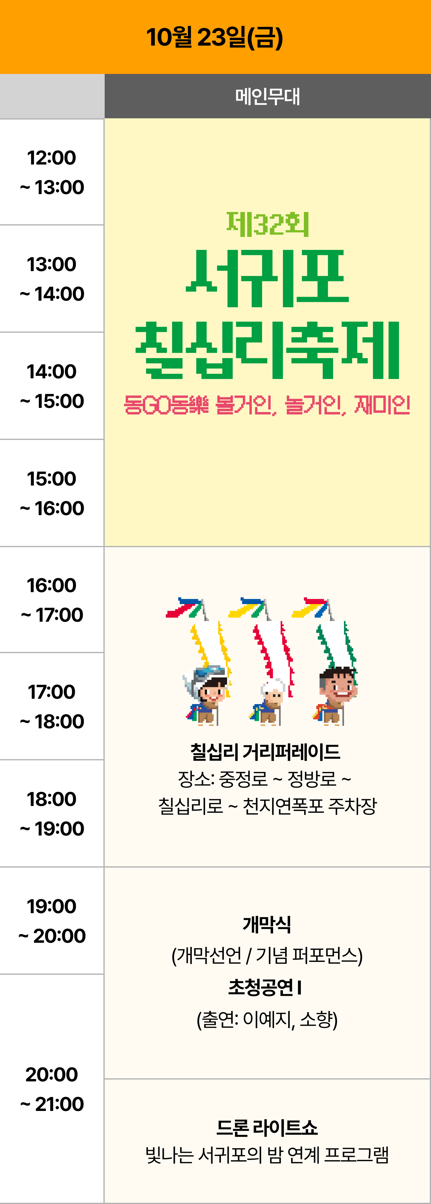 2026 서귀포칠십리축제 일정 초대가수 체험 교통 안내