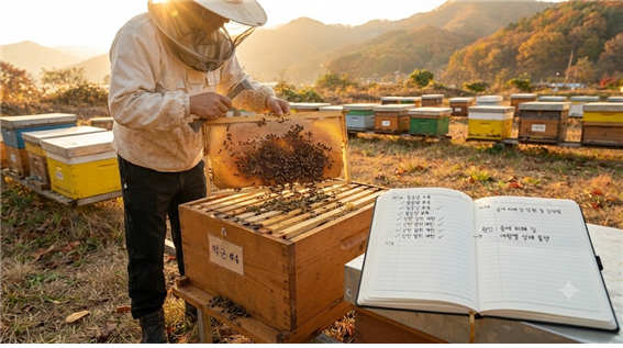 월동 전 약군 상태 점검 모습