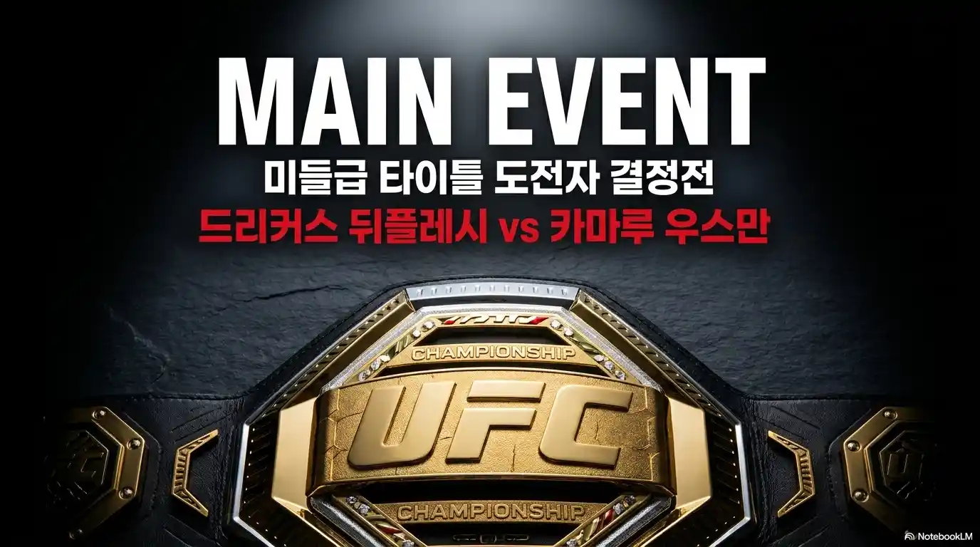 UFC Fight Night 281 메인 이벤트 드리커스 뒤플레시 vs 카마루 우스만 미들급 타이틀 도전자 결정전 소개 슬라이드