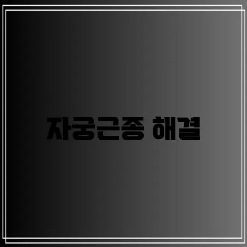 자궁근종 해결, 더는 미루지 말고 지금 시작하세요!