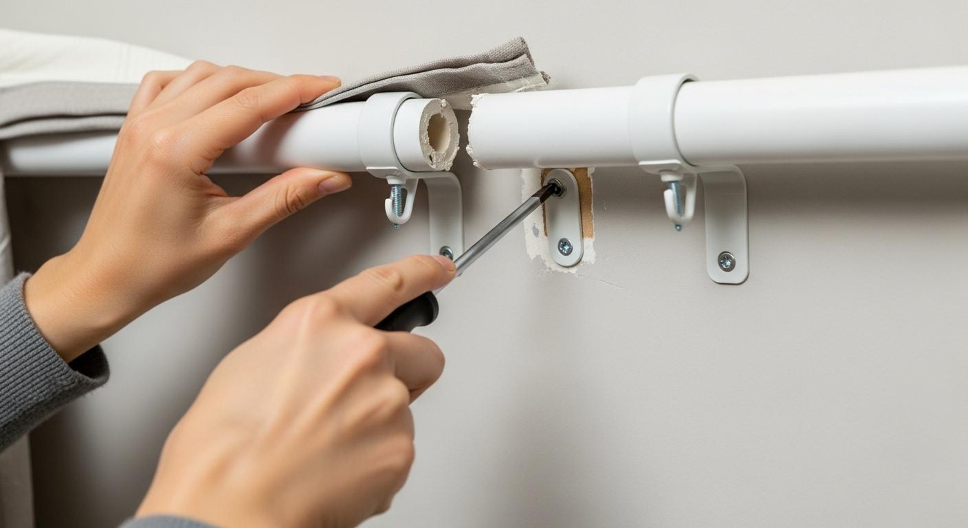 커튼 레일 빼는법