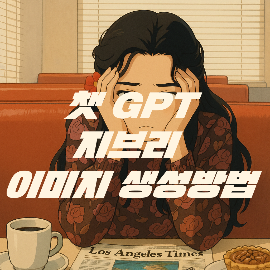 챗gpt 지브리 이미지 생성하는 법