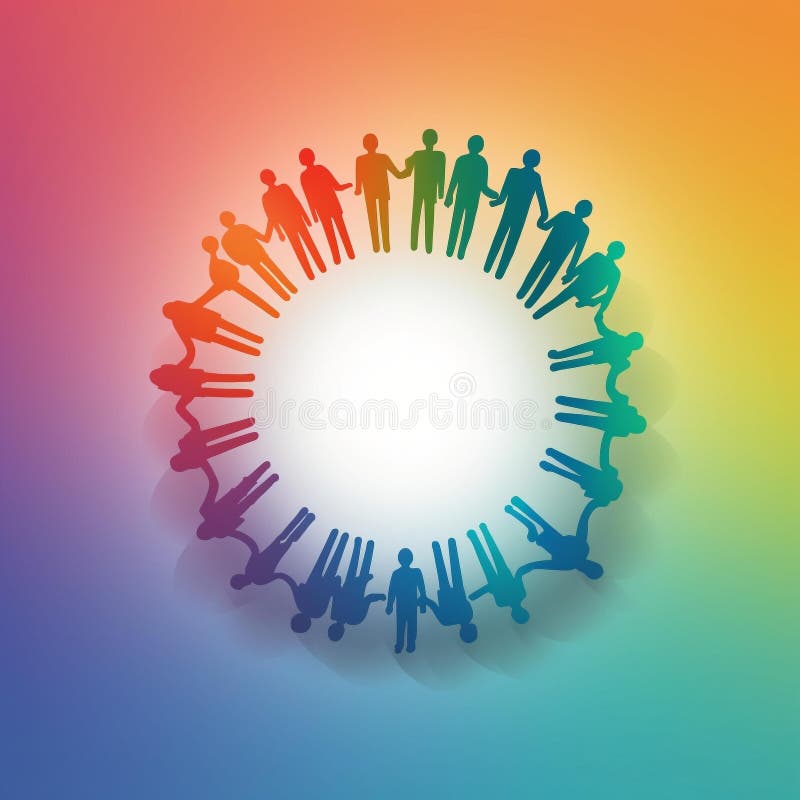손잡고 원을 이루고 있는 이미지