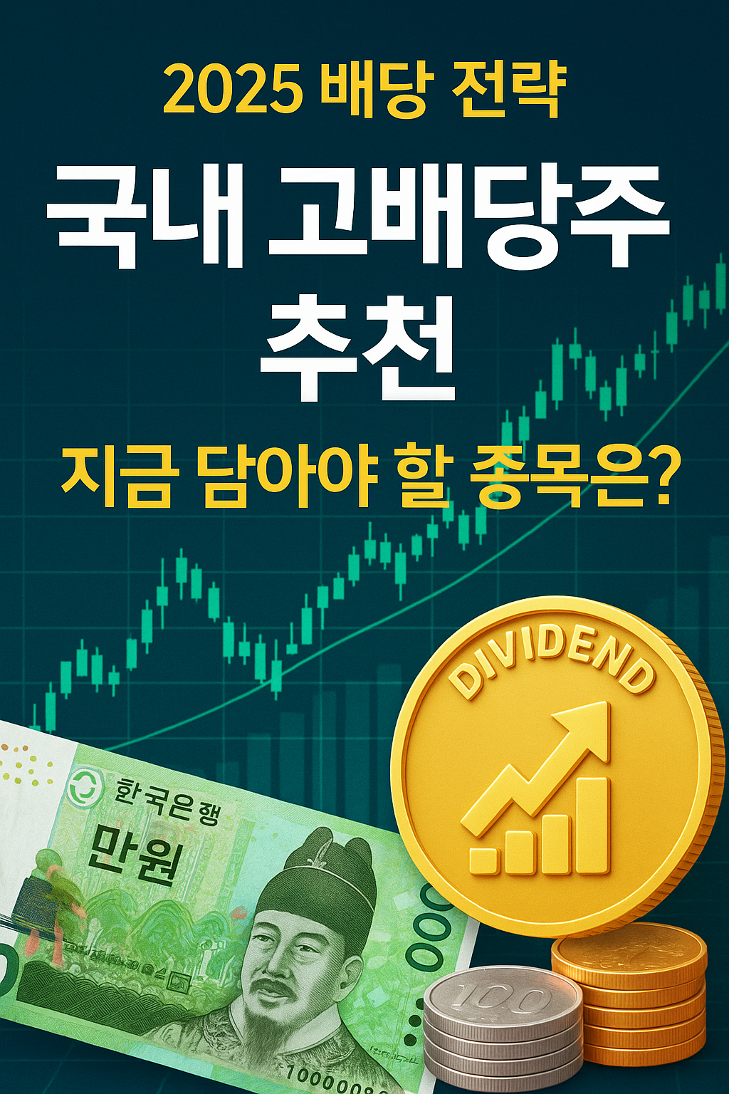 2025 배당 전략 - 국내 고배당주 추천 썸네일, 지금 담아야 할 종목 강조