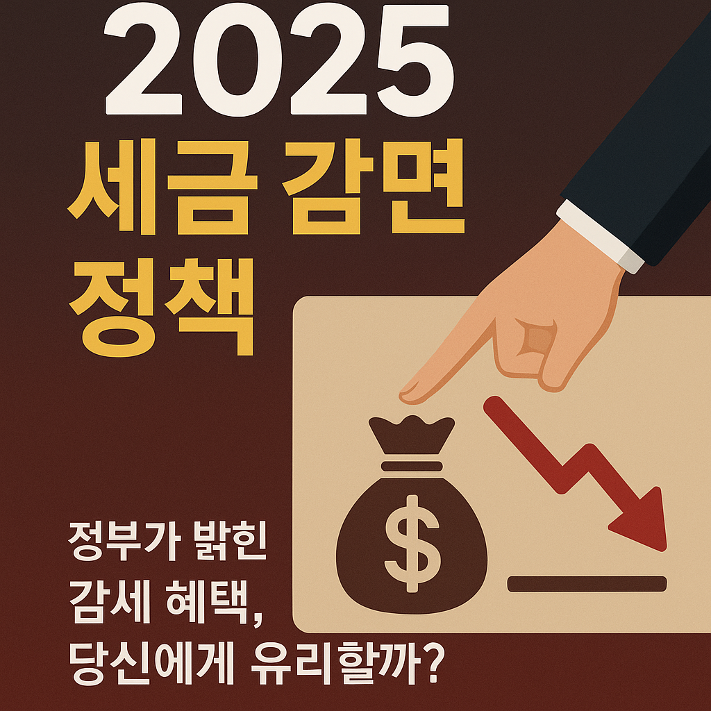 2025 세금감면정책 정부가밝힌 감세혜택 당신에게 유리할까?