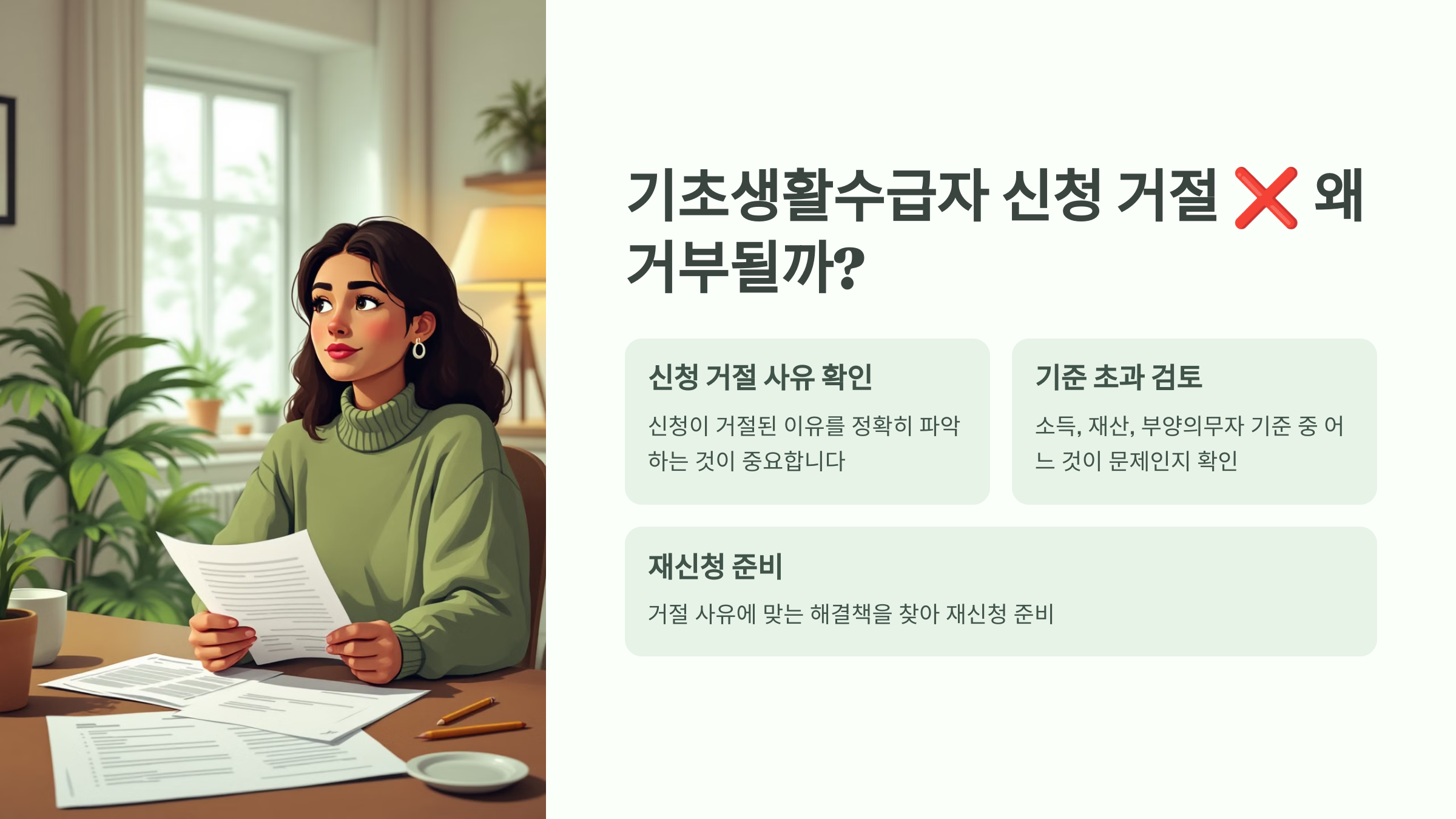 기초생활수급자 신청 거절 ❌ 왜 거부될까?