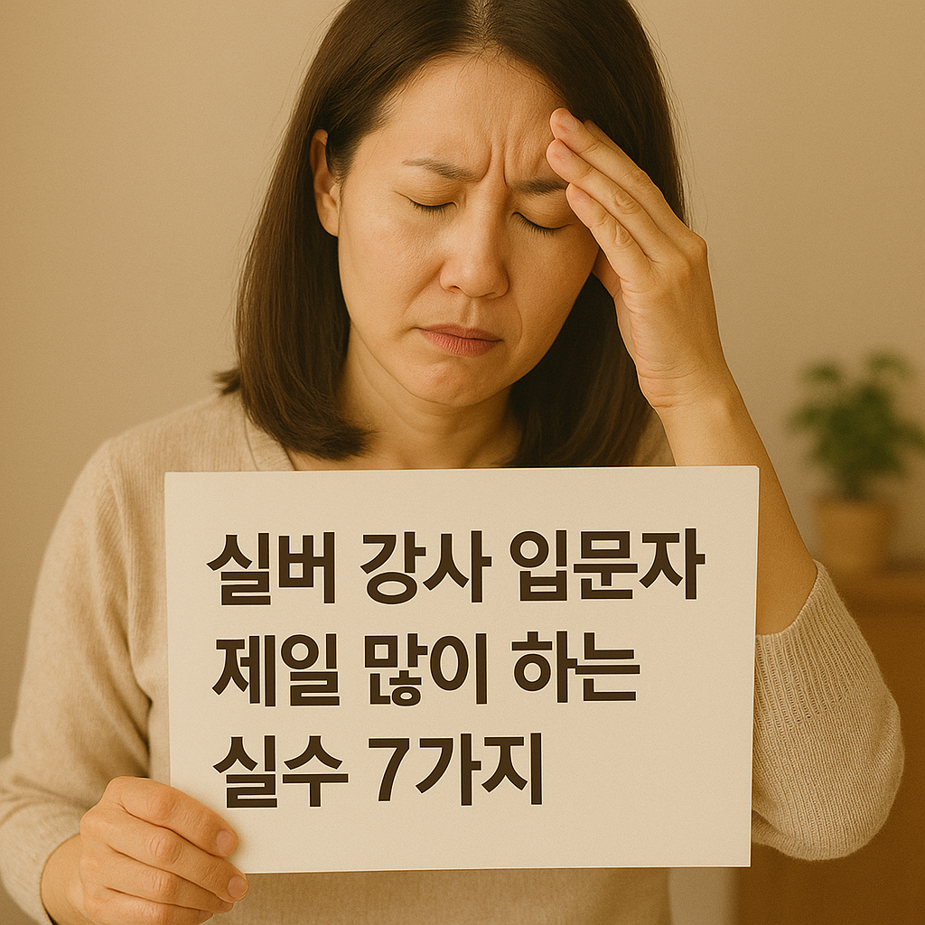 실버 강사 입문자 실수 7가지