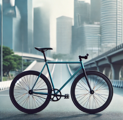 도로 위에 있는 픽시 자전거