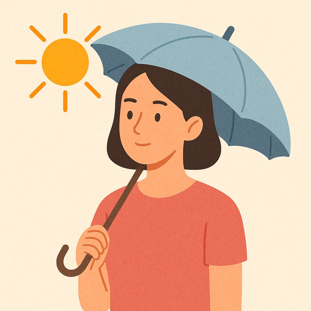 선글라스로 자외선 차단하는 남성