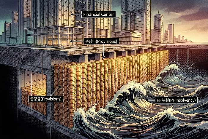 PF 부실 전이를 막기 위해 금융권이 적립한 사상 최대 규모의 대손충당금.