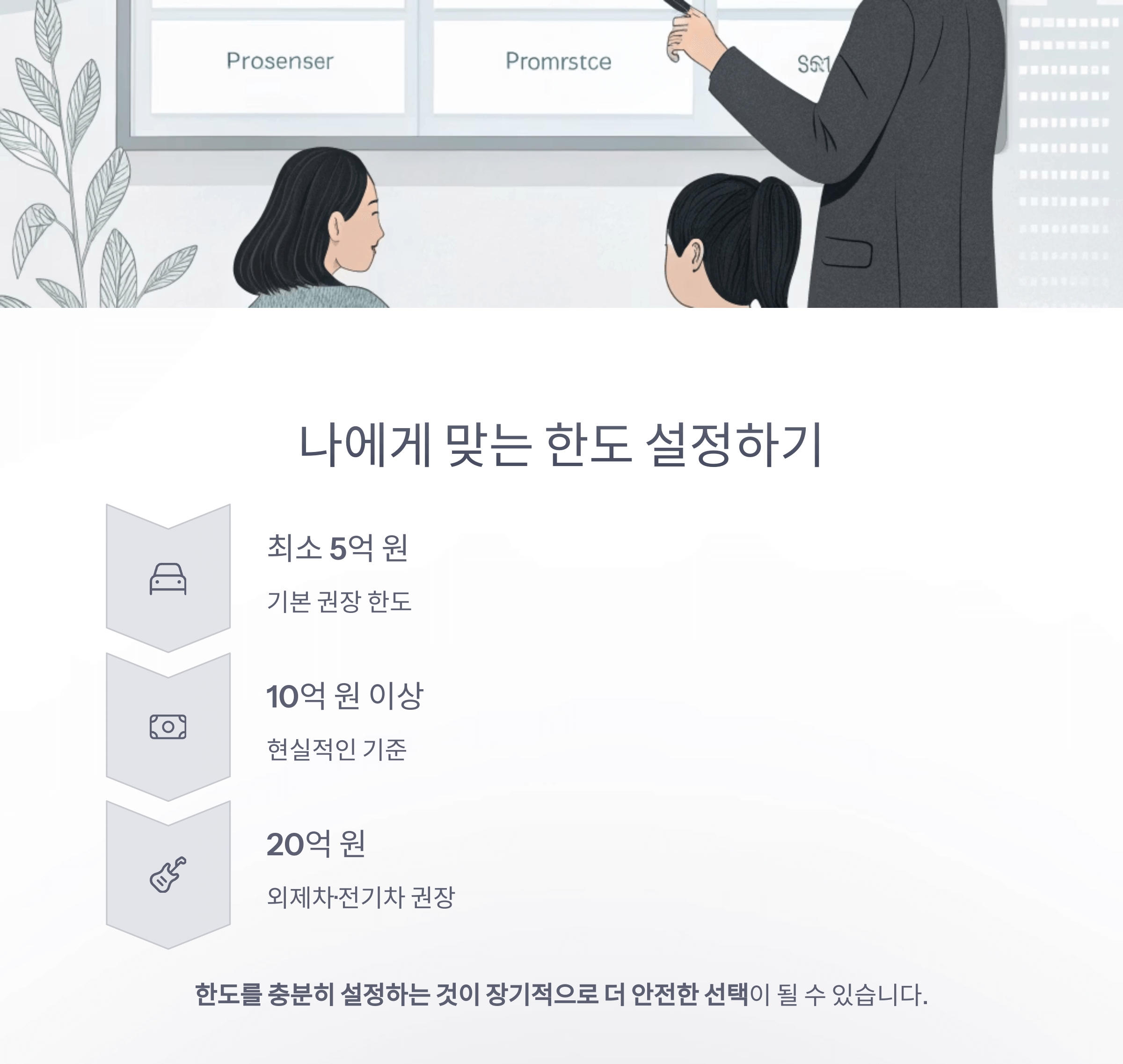 나의 차량과 생활 반경에 맞는 한도 설정이 중요