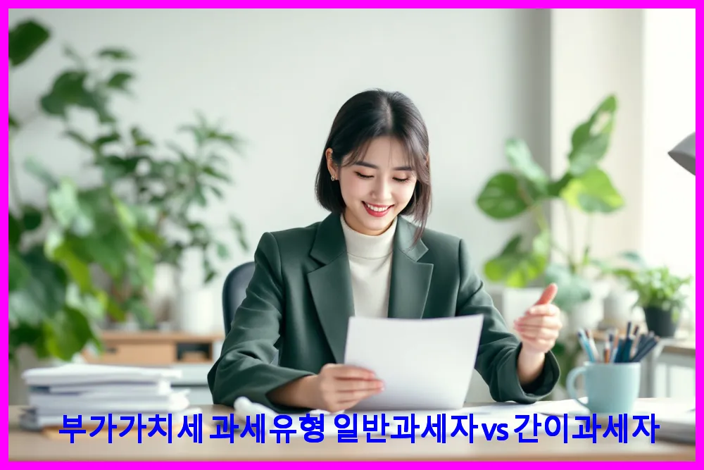 부가가치세 과세유형 일반과세자 vs 간이과세자