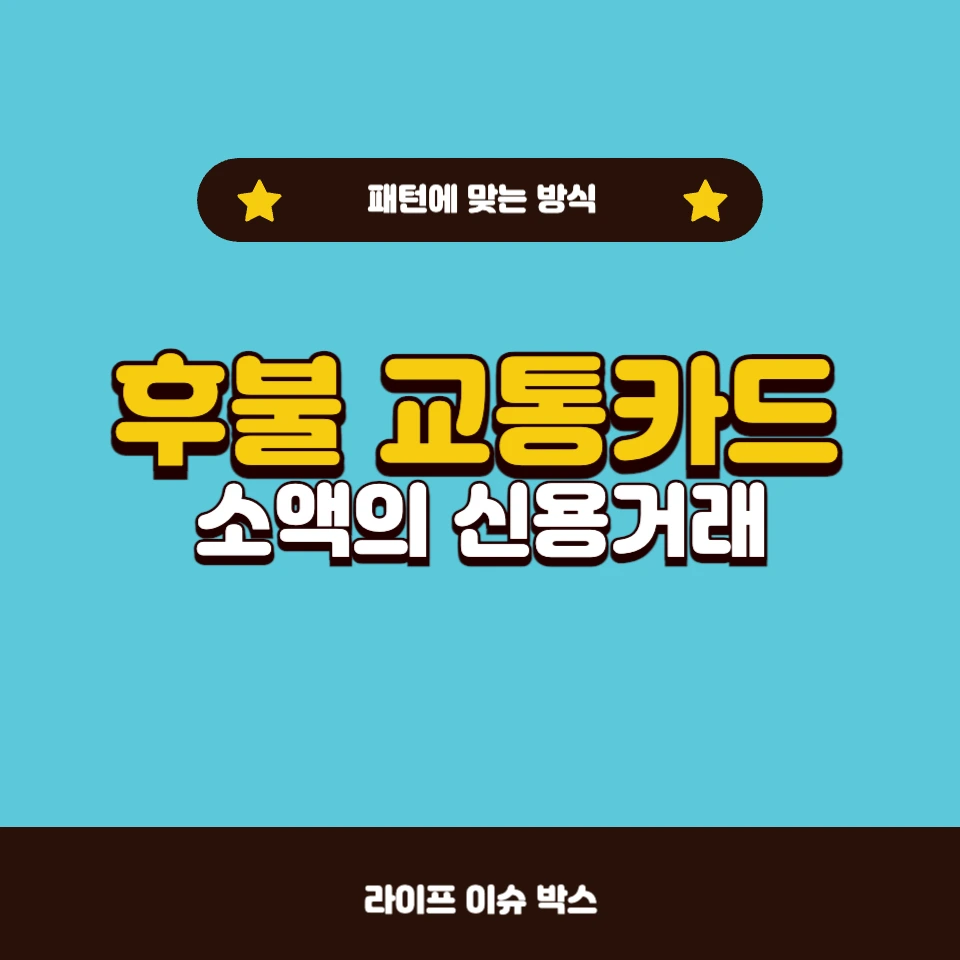 후불 교통카드, 신용점수